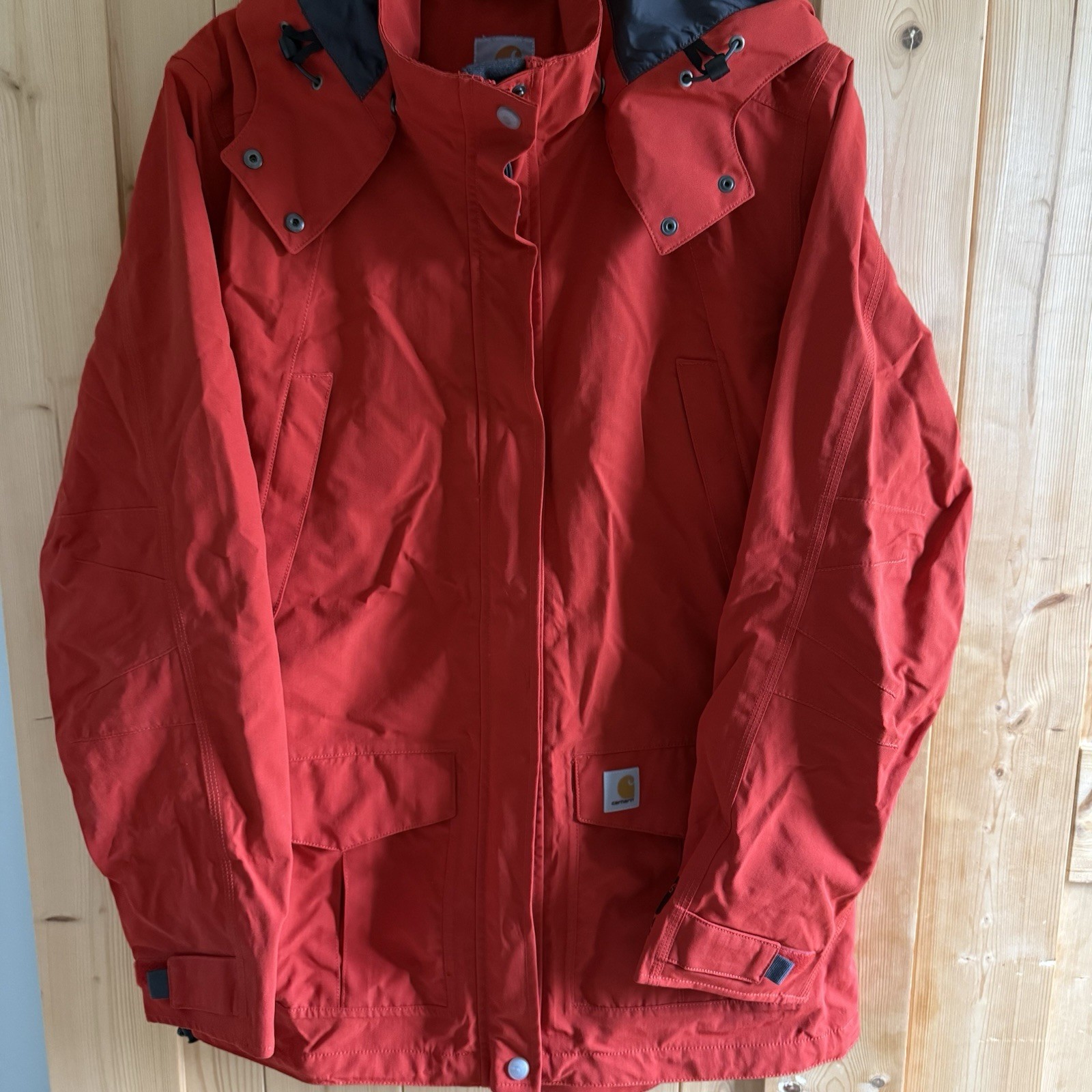 Rare 102382-R22 Carhartt Double Zipper Womens Storm Defender Jacket Sz Large Red image 10