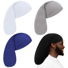 Unisex Dreadlock Cap Long Hair Dreads Head Wrap Sleeping Cap - 4 Pack