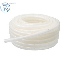 1/2" ID 50 ft Heavy Duty Braided Clear Plastic Vinyl Tubing PVC Tube Hose 15Bar