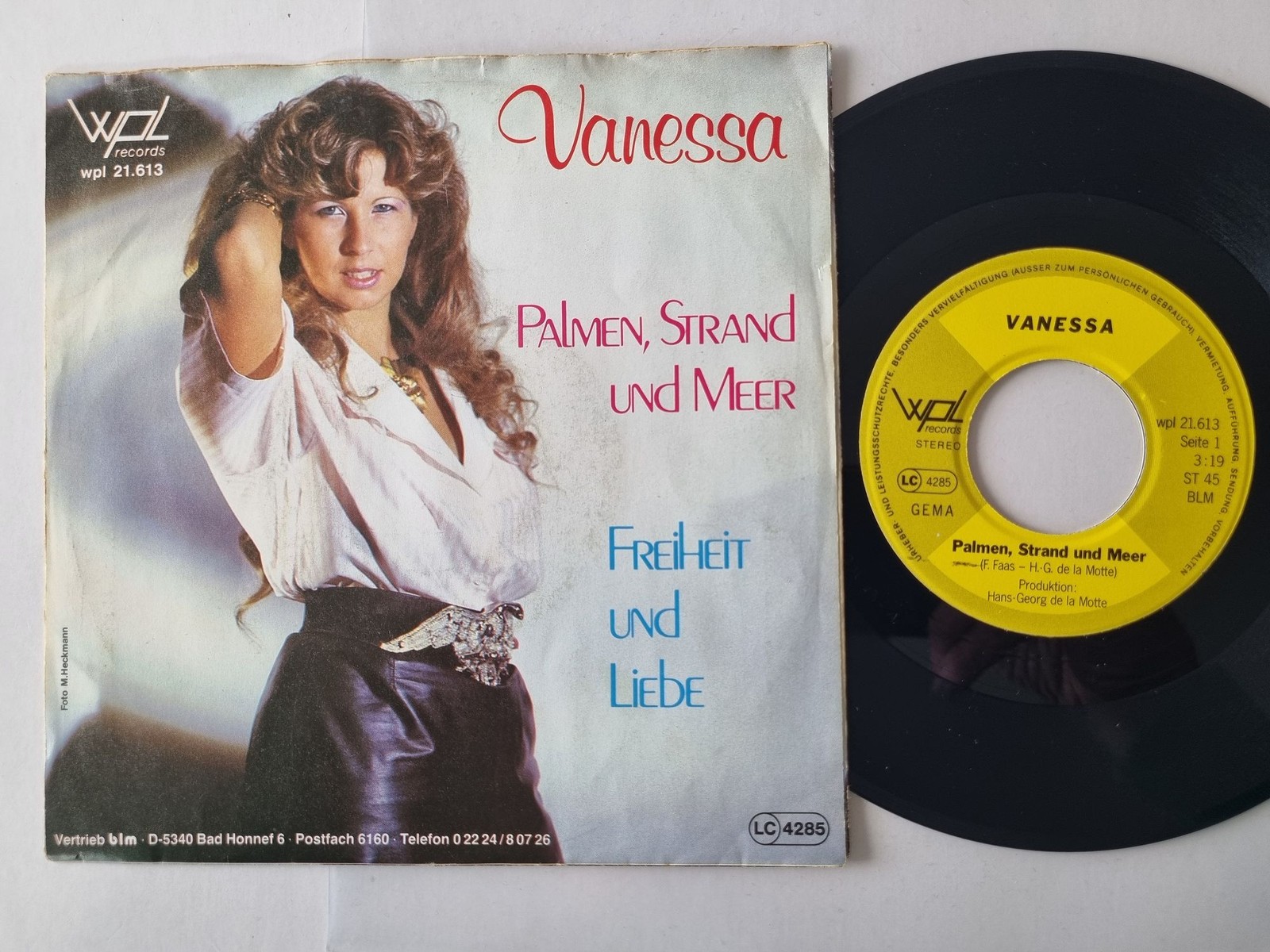 Vanessa - Palmen, Strand und Meer 7'' Vinyl Germany