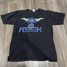 Vintage WWF The Rock Brahma Bull T Shirt Large 90s Wrestling Double Sided