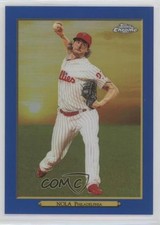 2020 Topps Turkey Red 2020 Chrome Blue Refractor 29/50 Aaron Nola #TRc-70 7xr