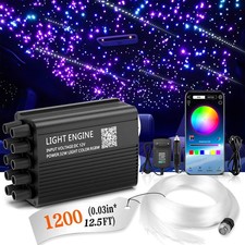 Auto RGBW LED 4M Sternenhimmel Twinkle Meteor Lichtfaser 1200 Stück Glasfaser