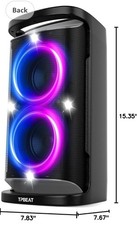 Portable Bluetooth Speaker: 160W Peak Powerful Loud Sound Deep Bass Wireless Boo