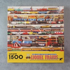 Lionel Trains Springbok Puzzle 14" x 14" 1500 Pieces. Box Edges Intact Uncounted