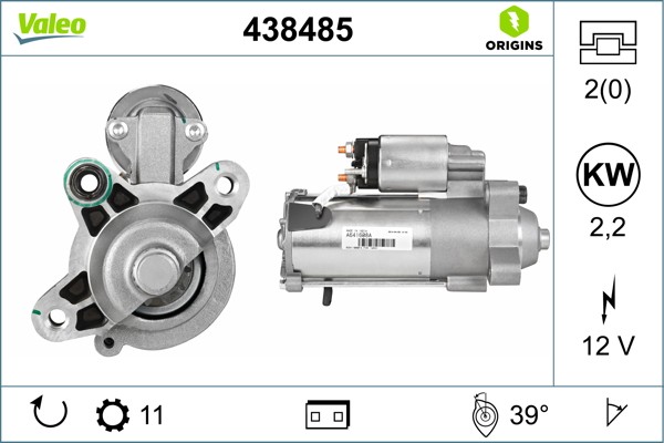 Anlasser FÜR Volvo V50 (545), Ford Focus II (Da , Hcp, Dp) - Valeo 438485-image
