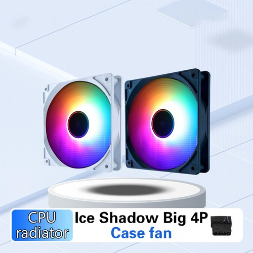 CPU Fan 4PIN PWM Silent Chassis Fan Infinite Mirror Light Sync Case Cooler Fan_S - Zdjęcie 2 z 16