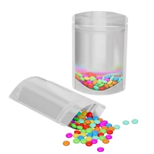 New Clear/Silver/Silver Stand Up Zip Seal Bags Multiple QTY 8.5x13cm (3.3x5.1")