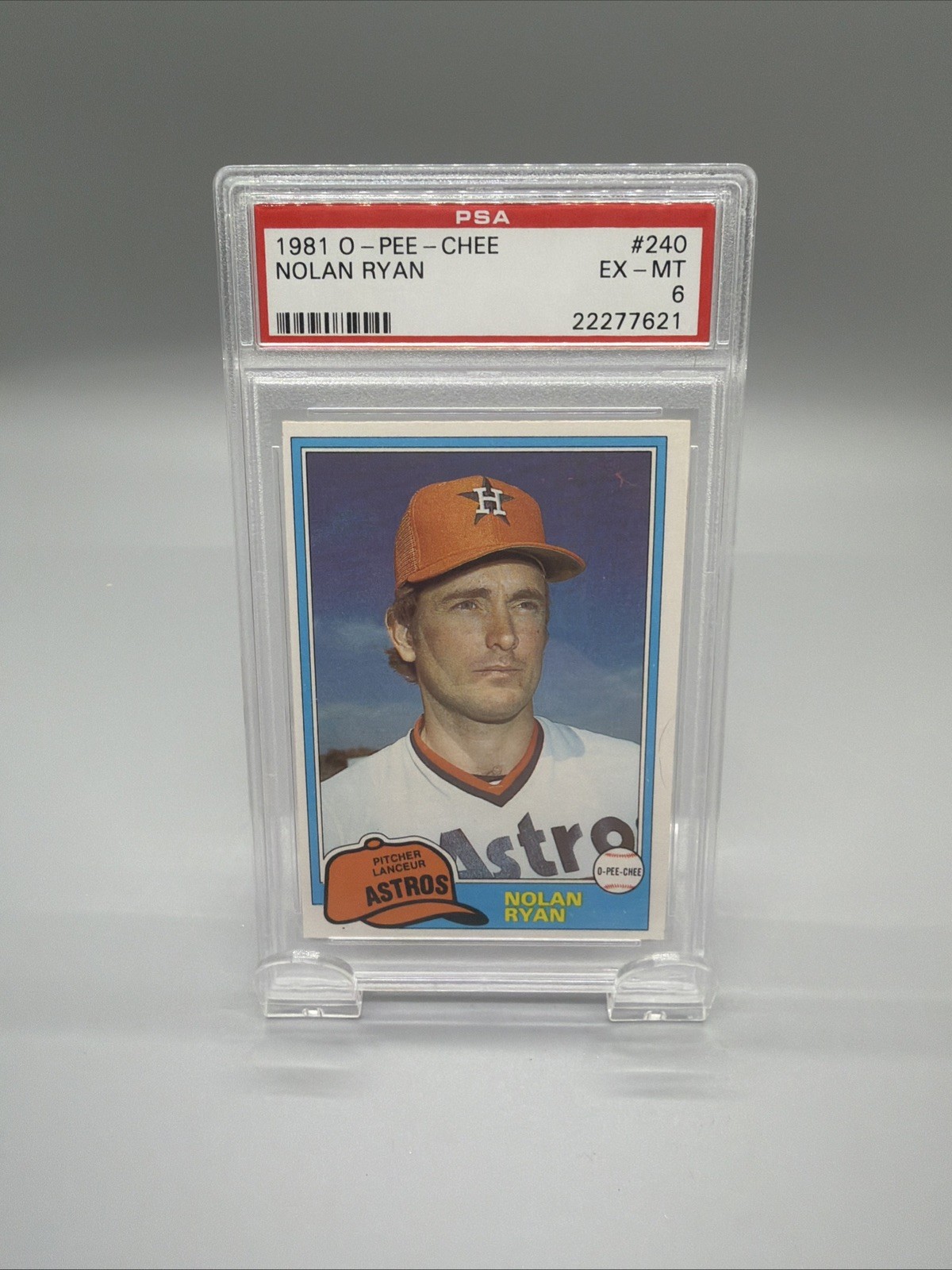 1981 O-Pee-Chee #240 Nolan Ryan Gray Back PSA 6