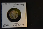1943-d . Mercury Dime .  AU+ . Almost Uncirculated . Silver .
