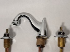 NEW Delta Two Handle Widespread Lavatory Faucet LESS HANDLES- 3540-LHP