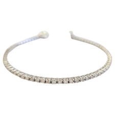 Bracciale tennis in oro bianco 14 carati con diamanti naturali 1,92 carati