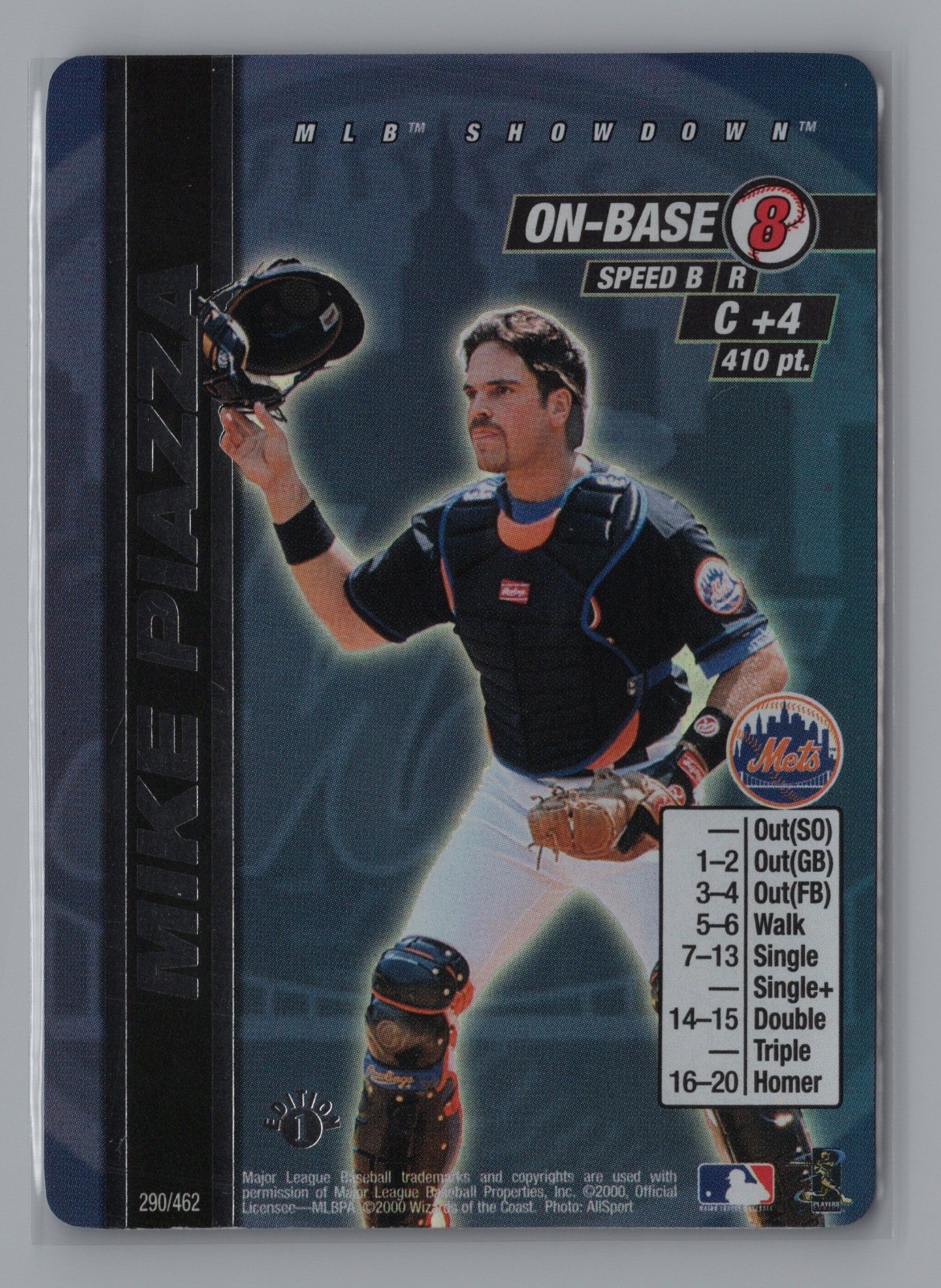 Mike Piazza 2000 MLB Showdown 1st Edition 290 New York Mets Base