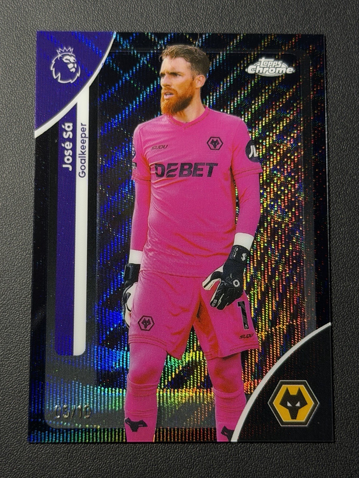 Topps Chrome Premier League 2025-26 Jose Sa #199 Black Wave Refractor /10 SSP