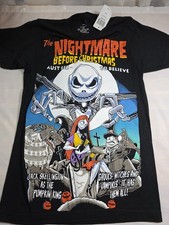 Tim Burton  s Disney The Nightmare Before Christmas Shirt XS NBC Vintage Horror