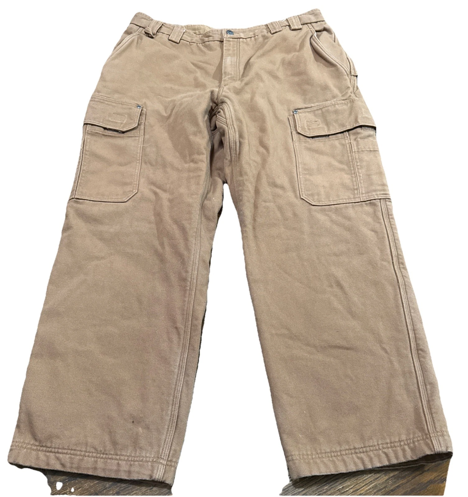 Duluth Trading Brown Lined Pants Cotton 40x30