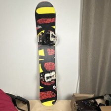 K2 Worldwide Weapon 152cm Snowboard with Bindings Yellow Black Red