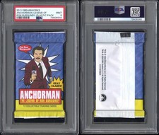 PSA 9 2011 Dreamworks Anchorman The Legend Of Ron Burgundy Wax Pack Cards RC