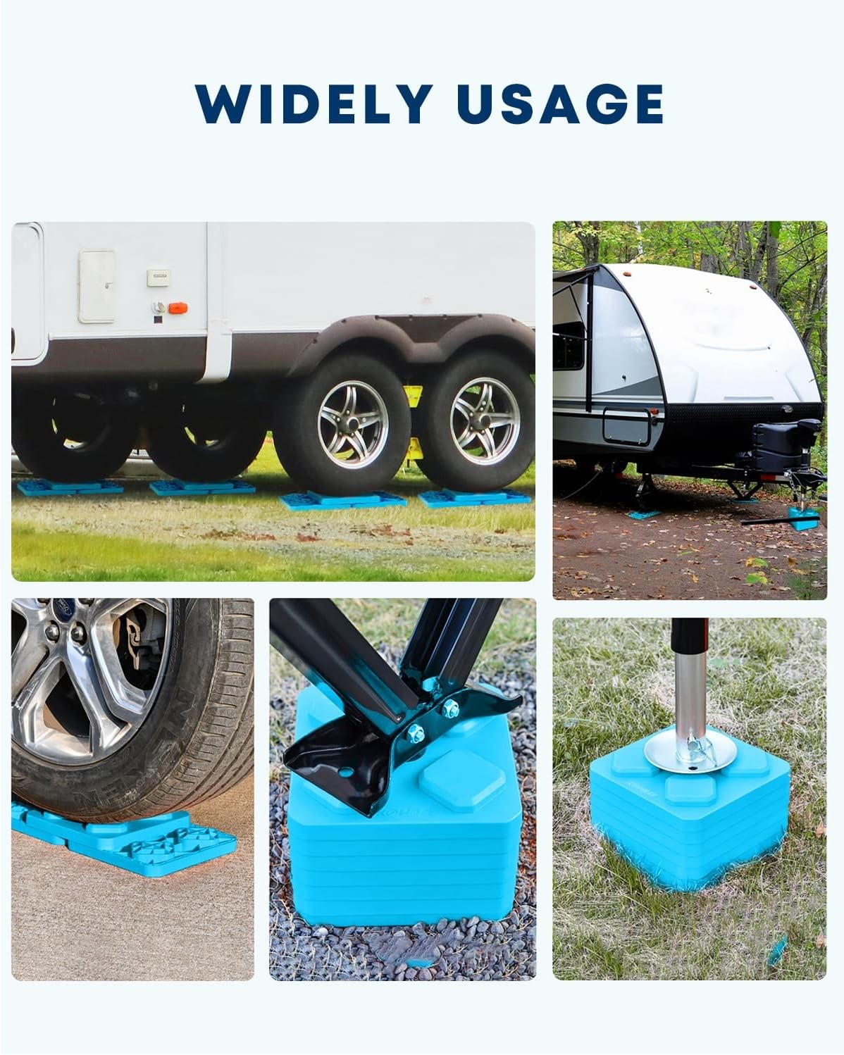 Heavy Duty RV Leveling Blocks, 20 Pack Camper Leveling Blocks with Storage Bag,