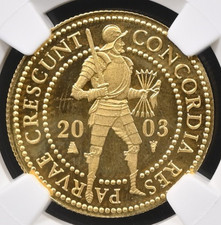 2003 Gold Double Ducat NGC PF-66 Ultra Cameo .22 Troy Ounce AGW only 4 at NGC 5681.82 per troy oz