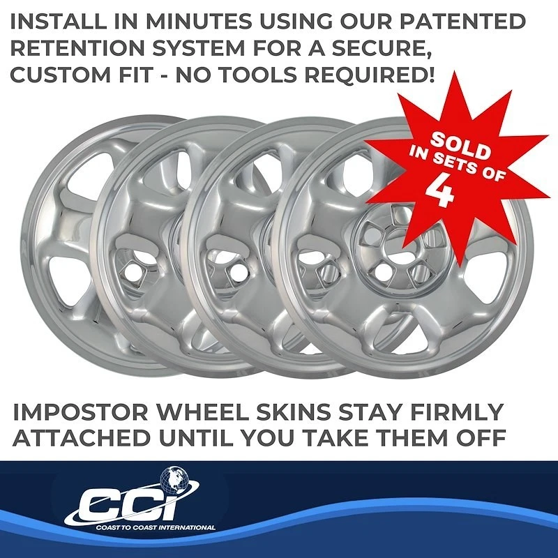 Nuevas cubiertas de revestimiento de rueda para 09-15 Honda Pilot 06-14 Ridgeline 17" 5 radios cromadas Foto 2 de 3