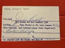 Dick Radatz 🔥🔥🔥🔥1962 Boston Red Sox🔥🔥🔥🔥🔥🔥Autograph 🧢