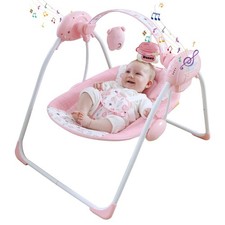 Portable Baby Swing for Infants, Compact  Foldable Infant Swing with 5-Speed...