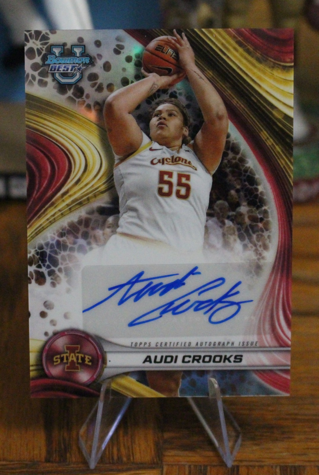 Audi Crooks 2024-25 Bowman U Best Best of 2024 Auto Refractor #B24-AC Auto