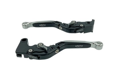 Alpha Technik Hebel Set EVO schwarz/silber für Triumph Sprint RS 955 695AC 2004-