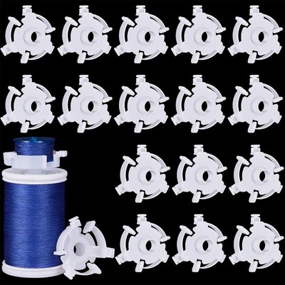 25 Pieces Bobbin Holders Sewing Small Clips Tool Accessory Clear Thread Keeper