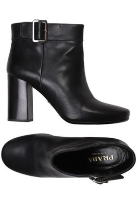 Prada Stiefelette Damen Ankle Boots Booties Gr. 37 Schwarz #g9uaevw