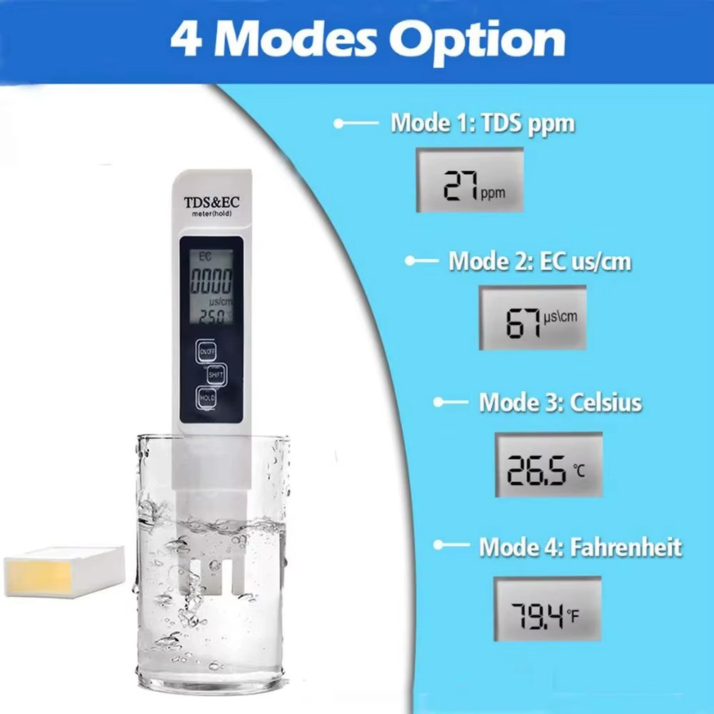 0-9990ppm TDS Meter Digital Tester Water Quality Testing Kit