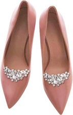 HJYHYN Silver Shoe Clip Shoes Jewelry Decoration Crystal Shoe Buckle for Wedding