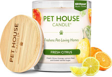 Pet House Candle Plant-Based/Soy - Clean Burning Scented, Long Lasting Pet Odor
