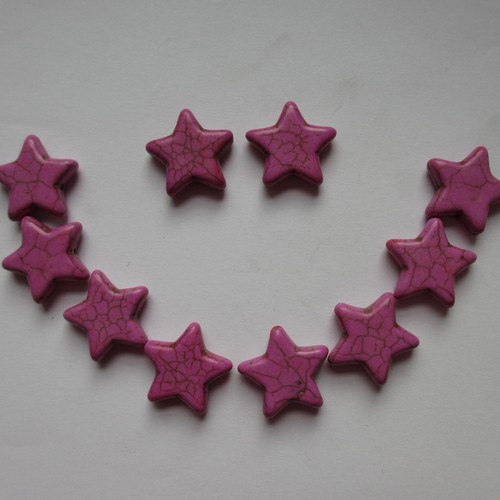 5 - 20 Lucky Stars Gemstone Turquoise Beads Size 20mm Choose Colour - Picture 4 of 6