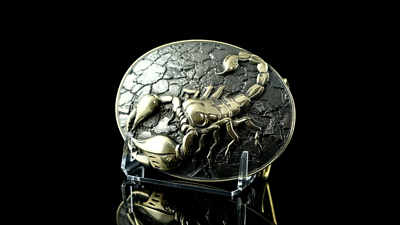 Scorpion belt buckle, Scorpion solid brass belt buckle for casual