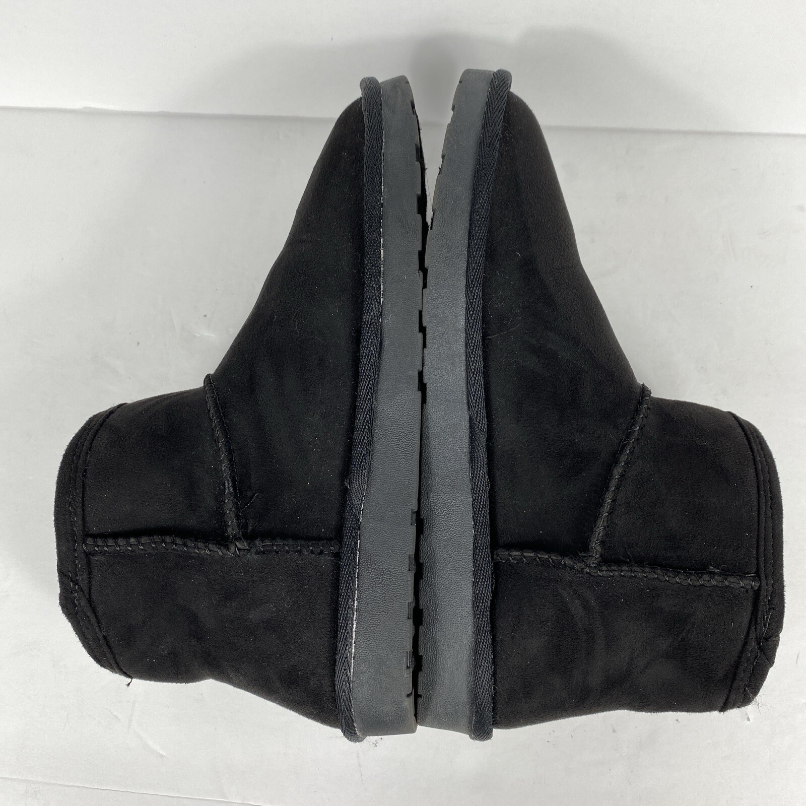 Arizona Jean Co Vegan Shearling Short Boots Women's 7M Black Booties Gothic Boho