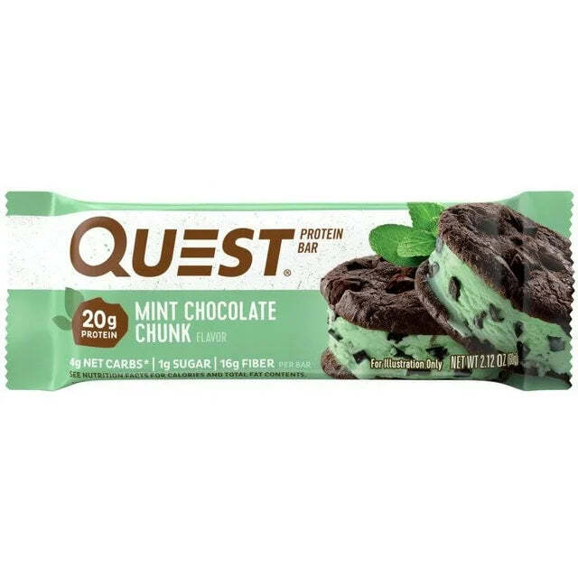 Протеиновый батончик Quest Nutrition с кусочком мятного шоколада весом 2,12 Унции, Упаковка из 4 штук