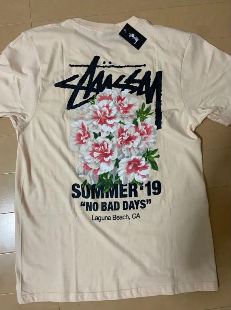 Stussy NO BAD DAYS Flower T-Shirt short sleeve White Men'S M