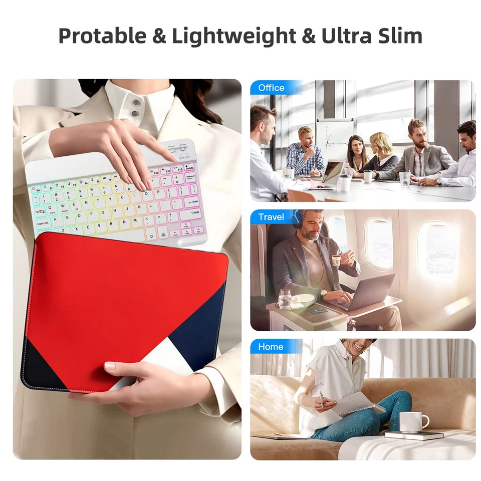 Wireless Keyboard and Mouse Combo Rechargeable Quiet  For Laptop PC Mac Windows - Image 3 of 3