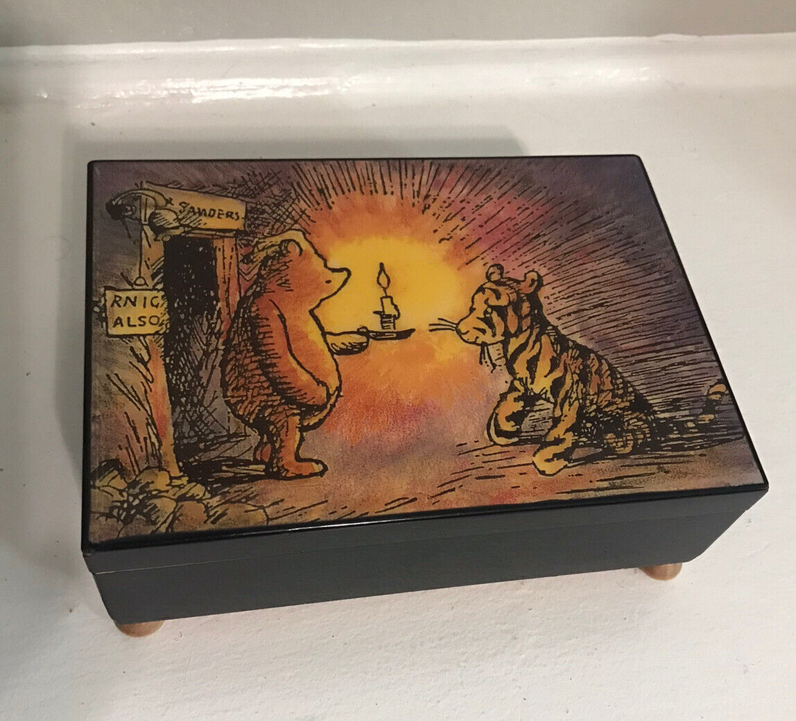 Classic Winnie The Pooh And Tigger Jewelry Music Box Linden Vintage