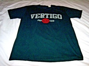 U2 Vertigo 2005 Concert Tour Edun Live Black Shirt Adult Medium