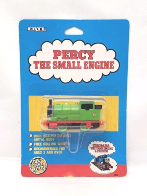 Thomas The Tank Engine, PERCY THE SMALL ENGINE 1989 - PAPER FACE, ERTL Diecast