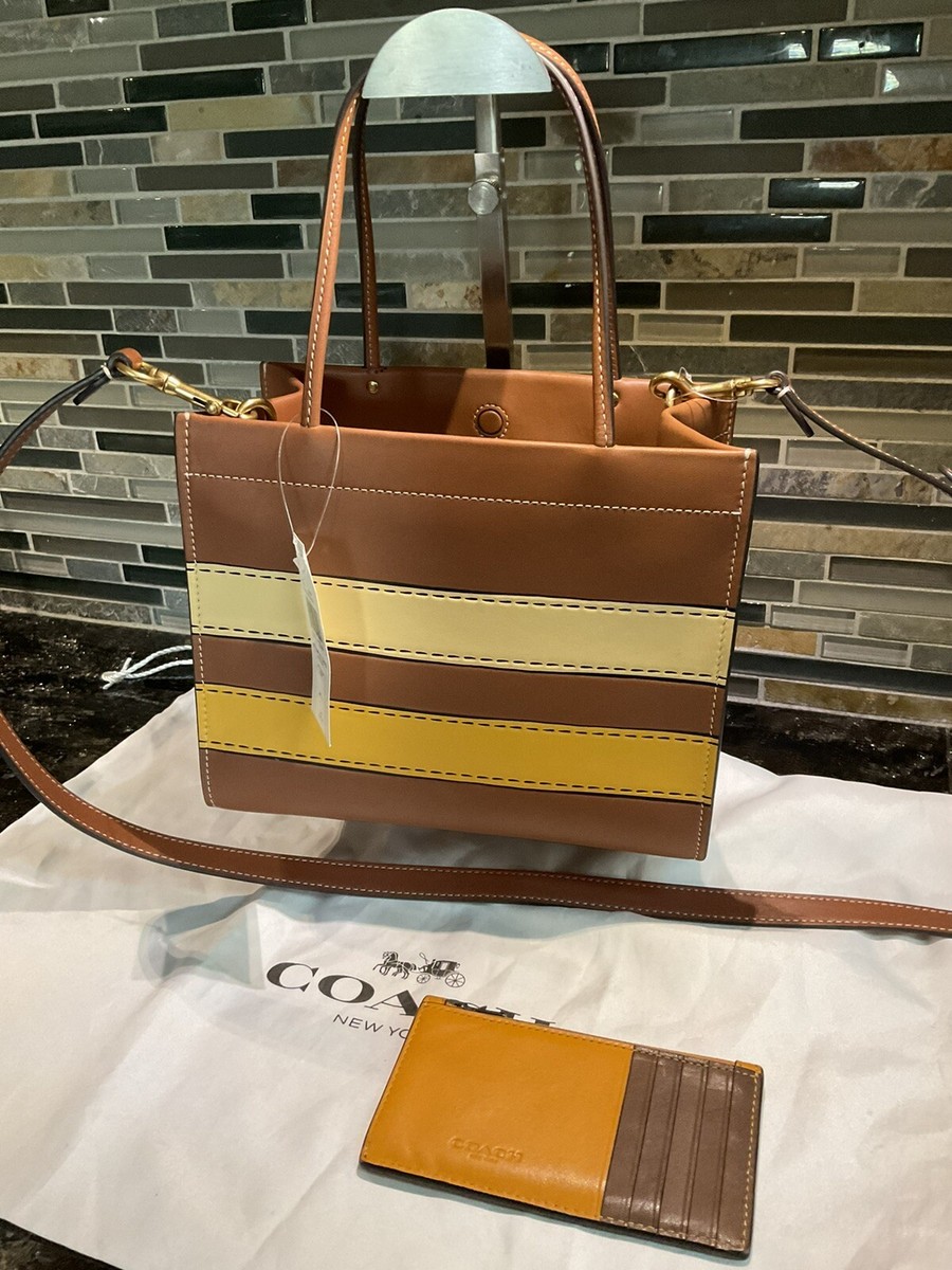 COACH Cashin Carry 22 Trompe L'Oiel Leather & Credit Card Case