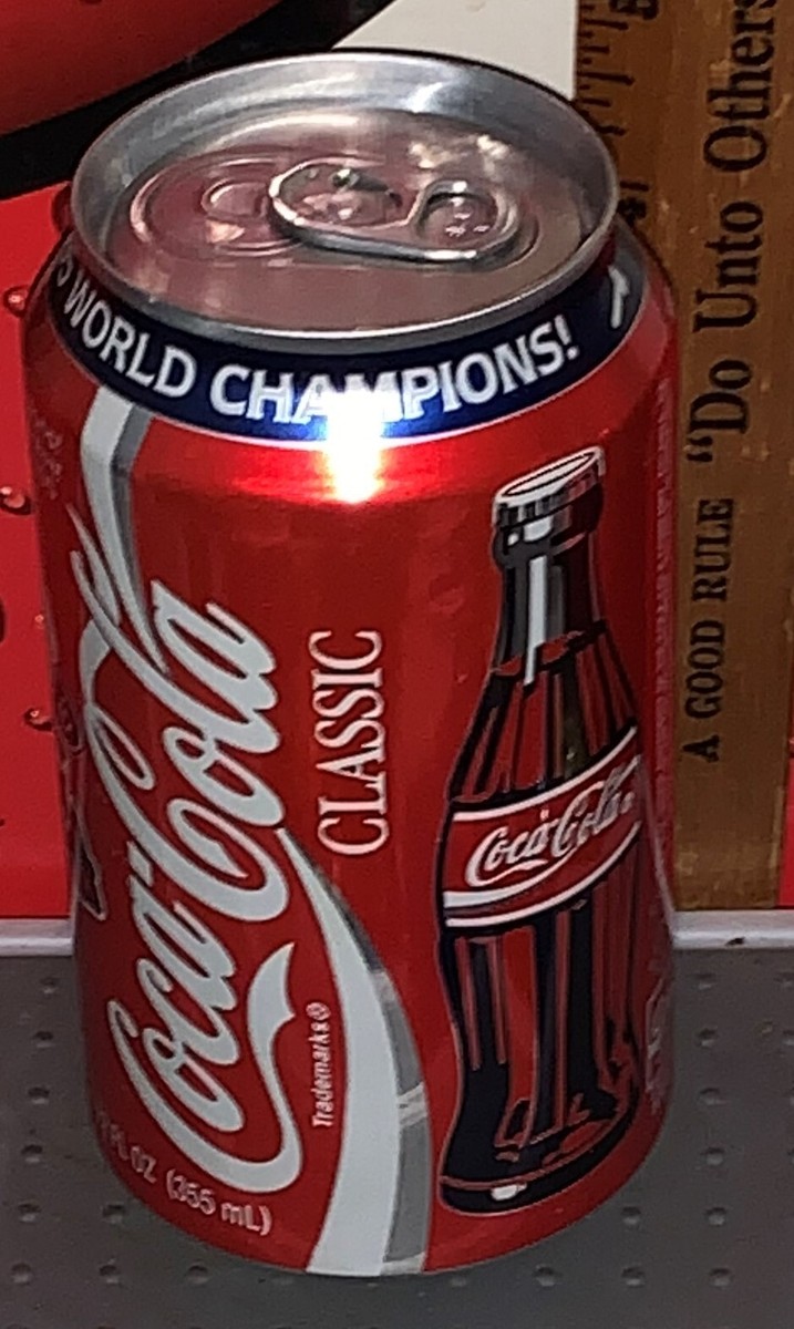 1995 ATLANTA BRAVES WORLD CHAMPIONS 12OZ ALUMINUM COCA - COLA CAN