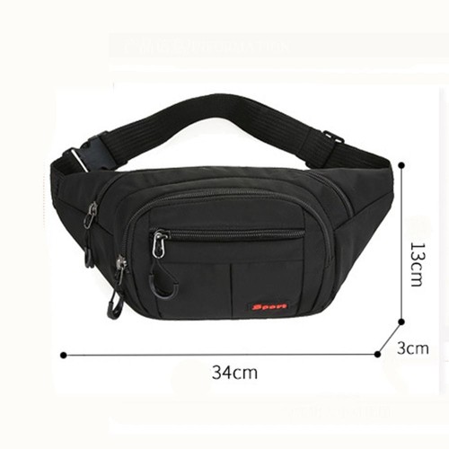 Waterproof Sports Waist Bag Nylon Fanny Packs New Crossbody Chest Bag - Zdjęcie 2 z 12