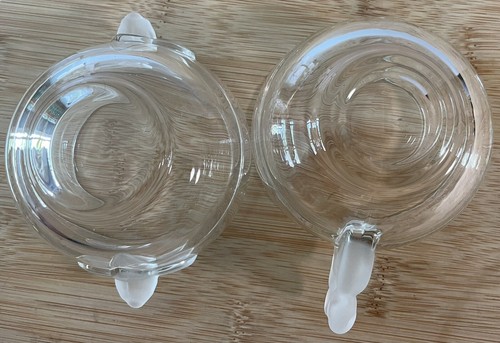 Cream & Sugar 2 Piece Clear w/Frosted Rosettes Mikasa Glass - Picture 4 of 6