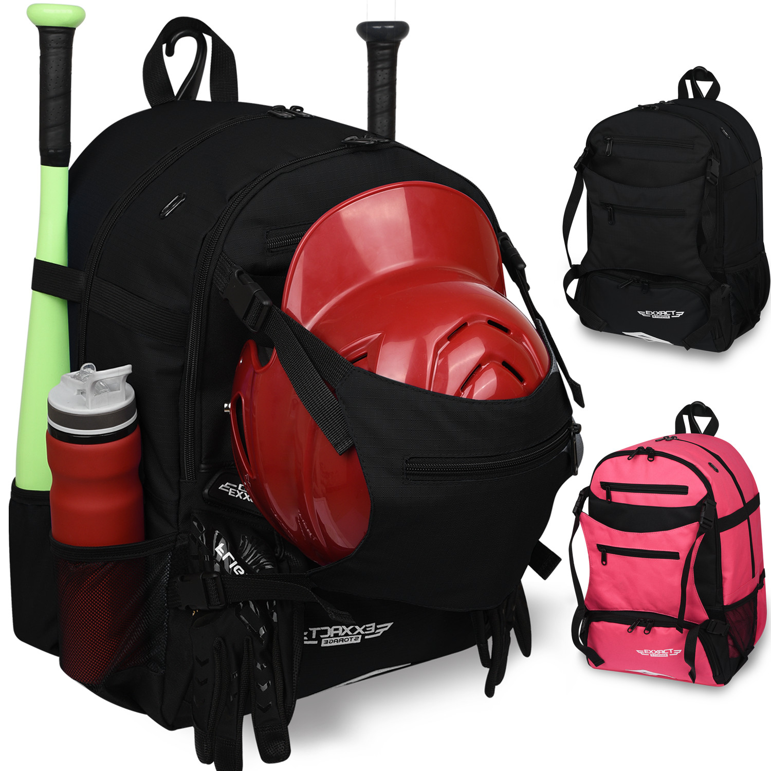Exxact Sports Baseball Bag with Helmet Holder for Adults, Softball Backpack