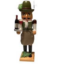 Kurt Adler Nutcracker Collection, Wooden Wine Server Grower 14   Preowned