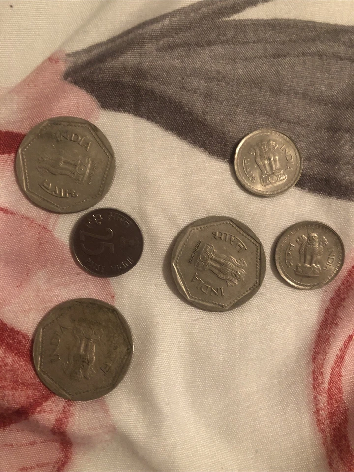 India Coin Lot 10 Coins World Coin Lot AU Coins Free Shipping Lot - Image 2 of 2